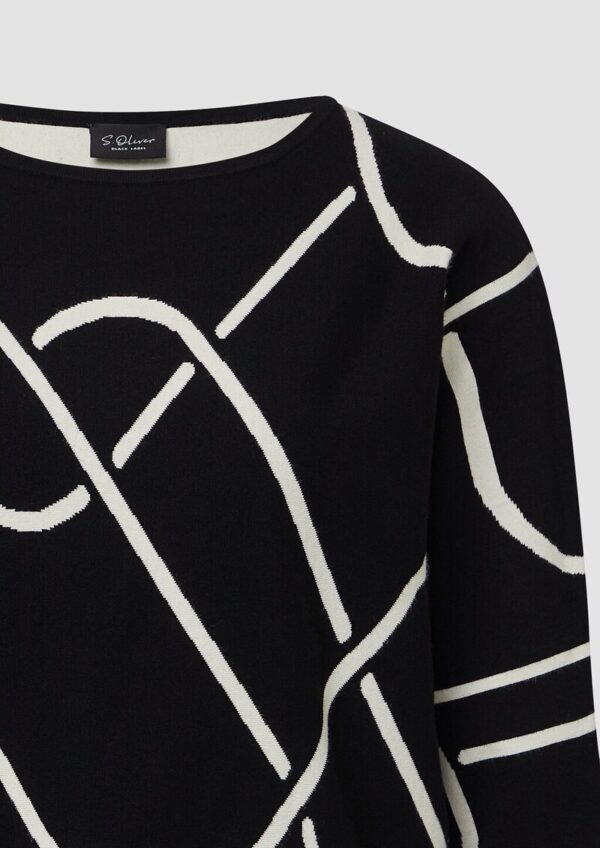 Feinstrick-Pullover aus Viskosemix mit Fledermausärmeln