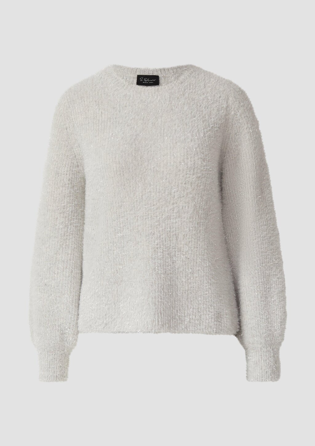 Flauschiger Strickpullover mit Glitzergarn