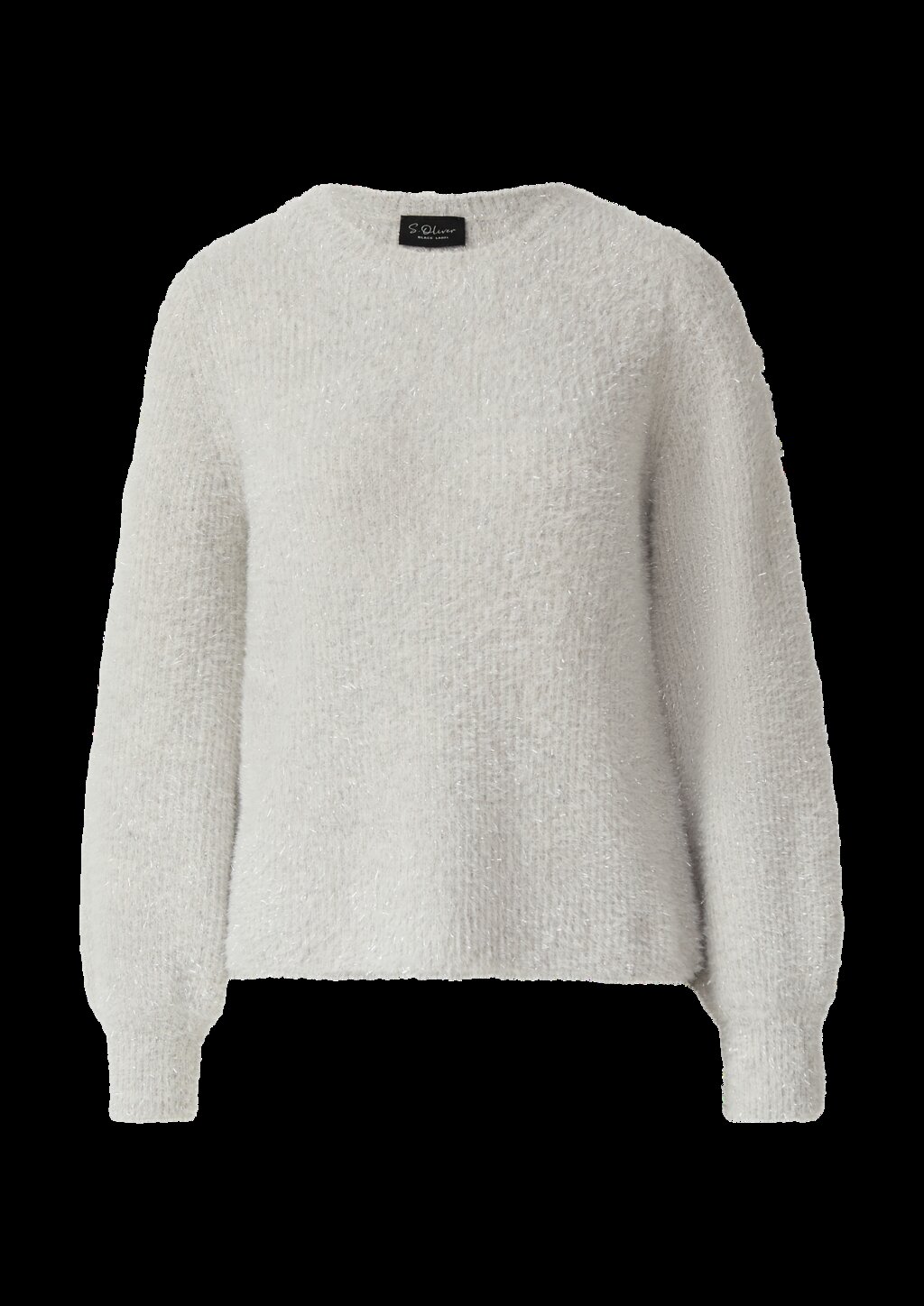 Flauschiger Strickpullover mit Glitzergarn
