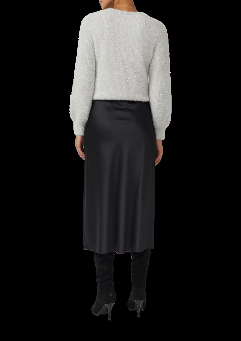 Flauschiger Strickpullover mit Glitzergarn