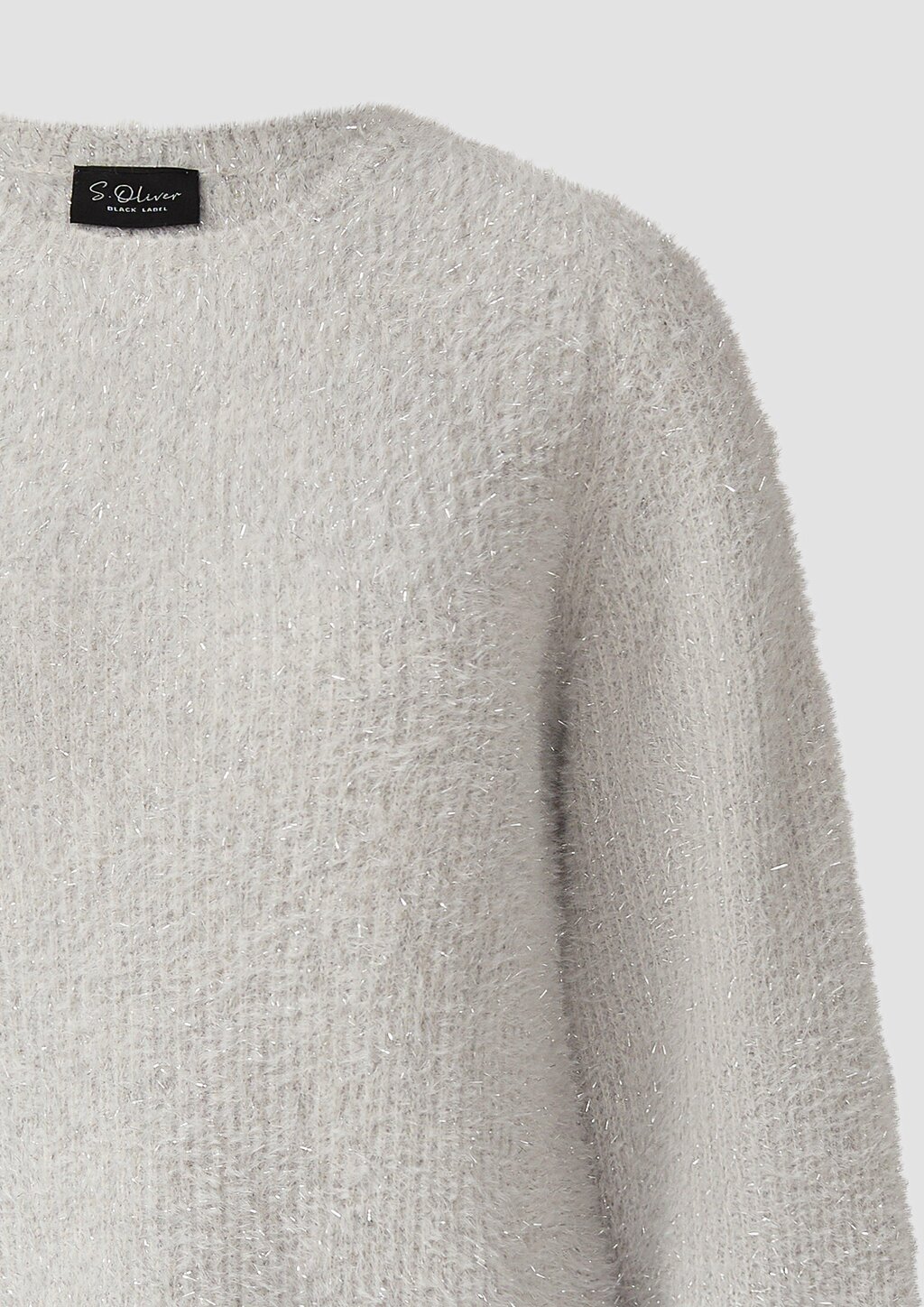 Flauschiger Strickpullover mit Glitzergarn