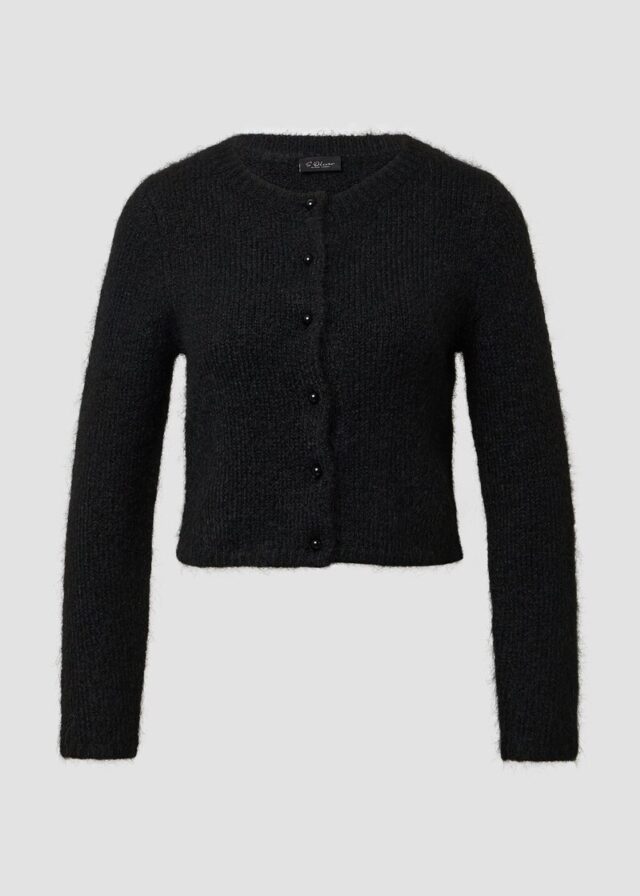 Kurzer Strick-Cardigan mit Wolle