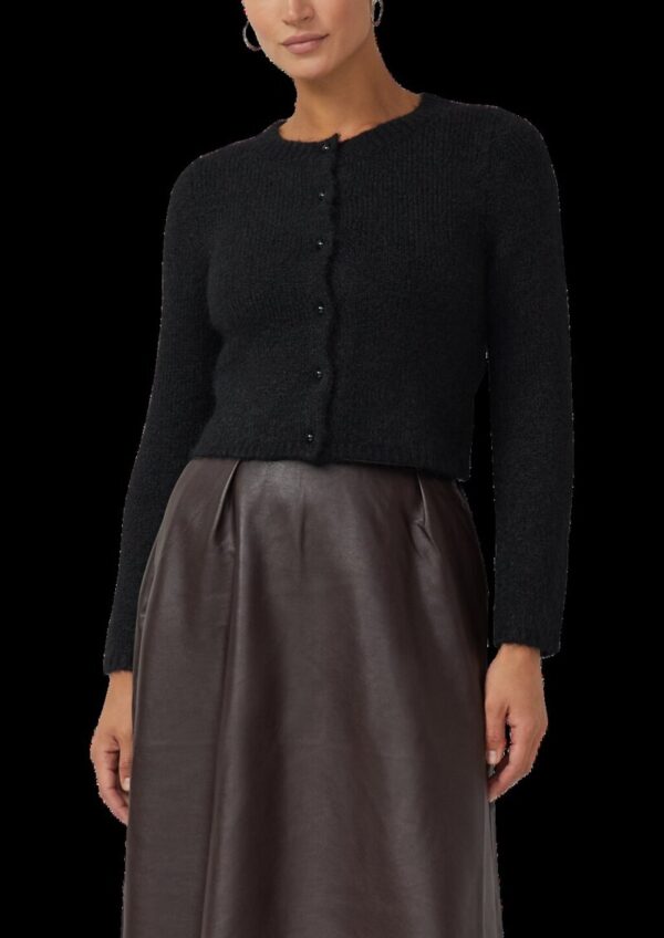 Kurzer Strick-Cardigan mit Wolle