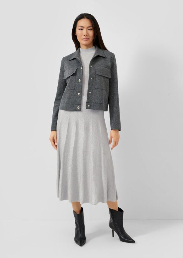 Kurzarm-Feinstrickpullover aus Viskose mit Glitzergarn