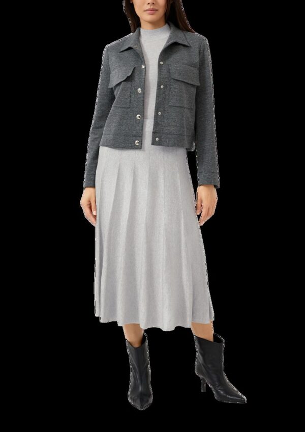 Kurzarm-Feinstrickpullover aus Viskose mit Glitzergarn