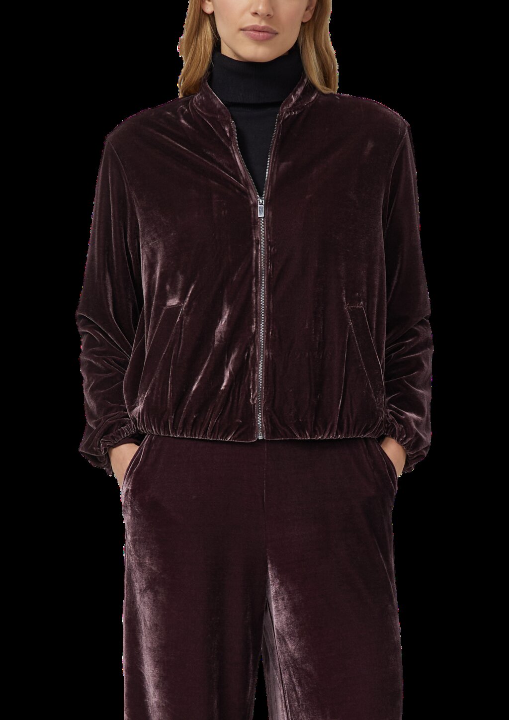 Fließender Samtblouson