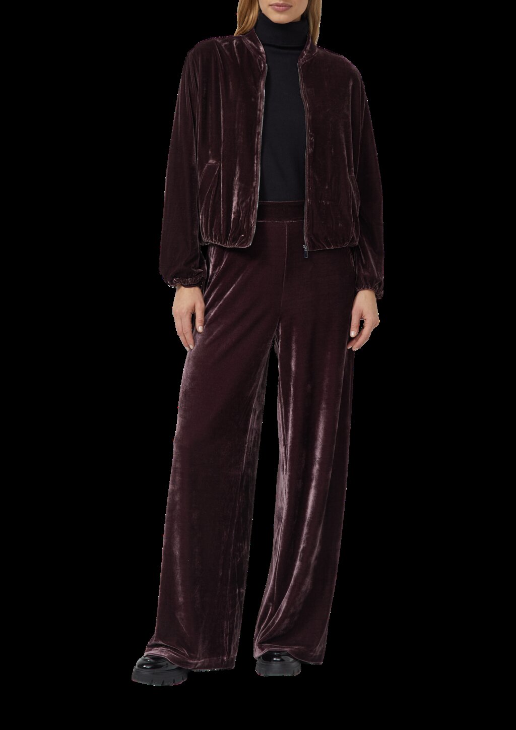 Fließender Samtblouson