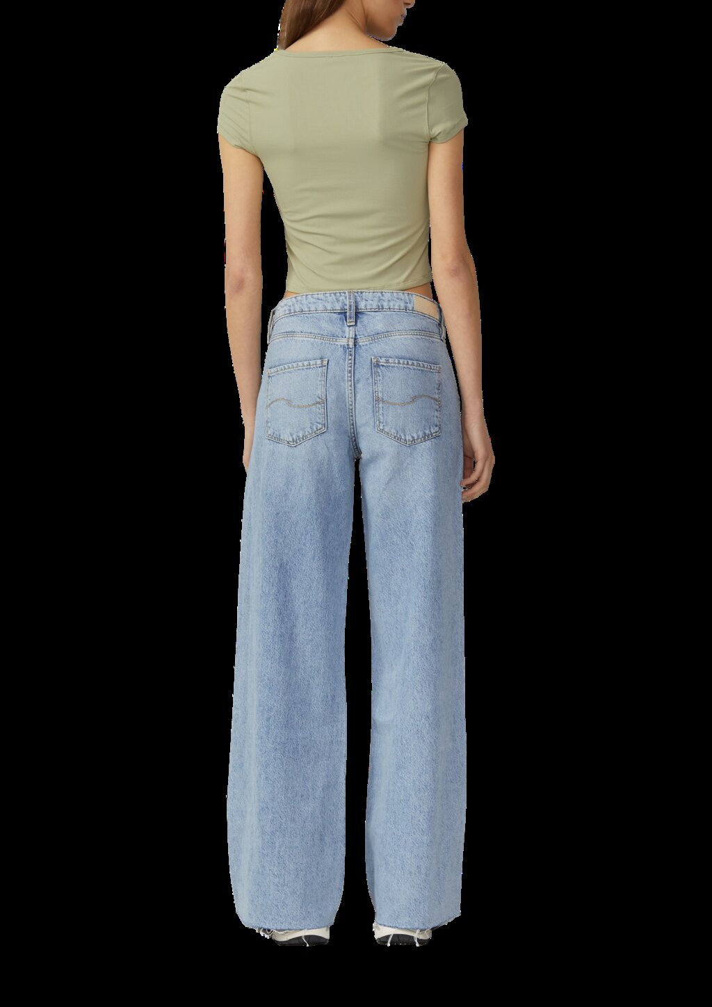 Verkürztes Rippshirt | QS x Vanessa Mai