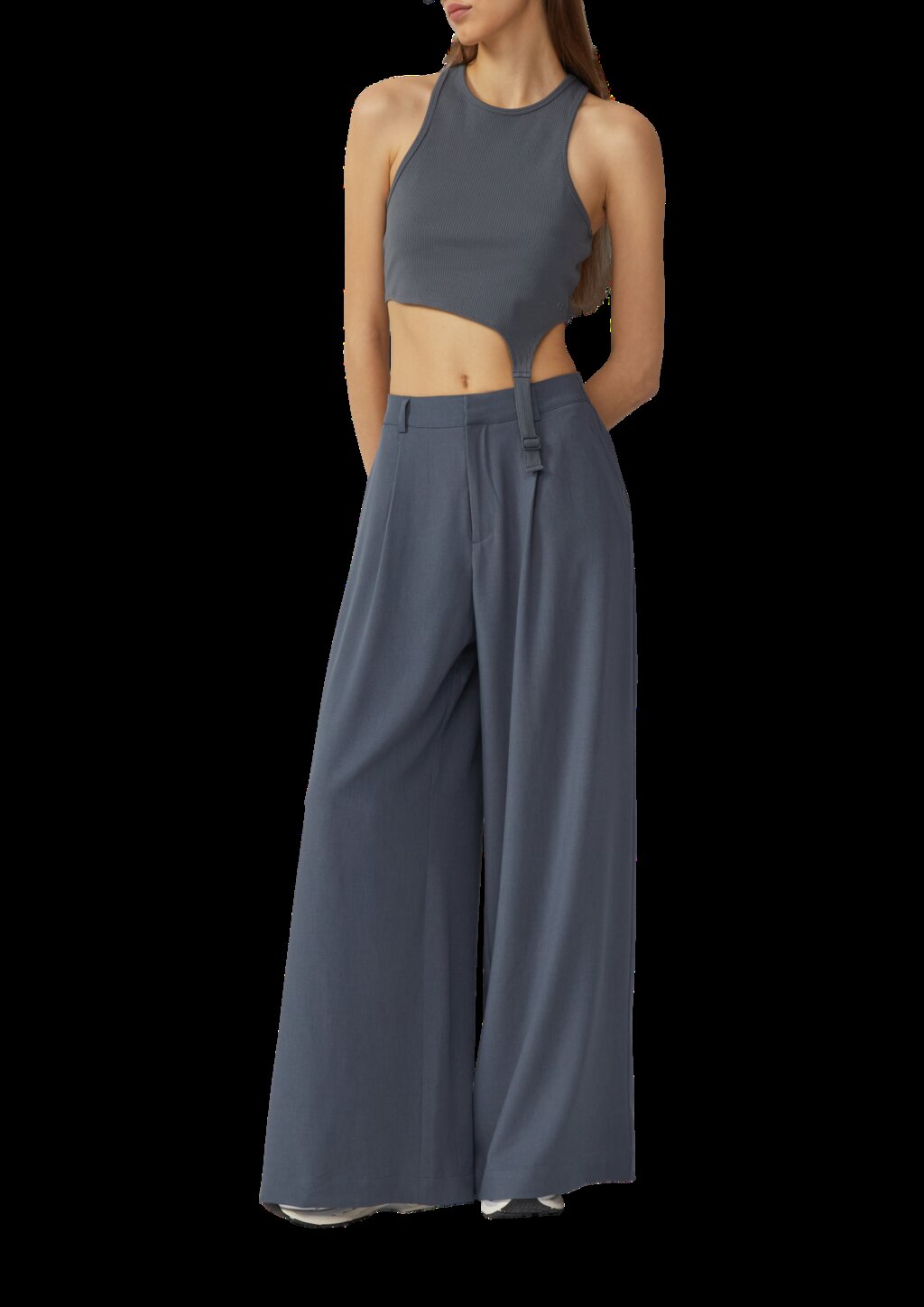 Ripptop mit Schnallendetail | QS x Vanessa Mai