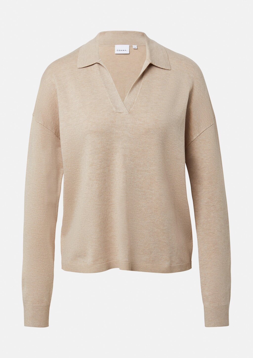 Feinstrickpullover aus Viskosemix mit Polokragen
