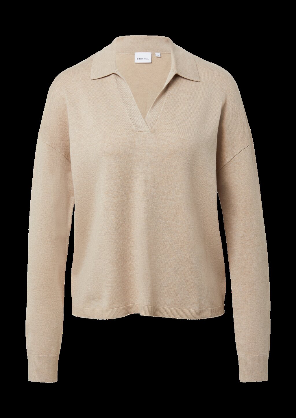 Feinstrickpullover aus Viskosemix mit Polokragen