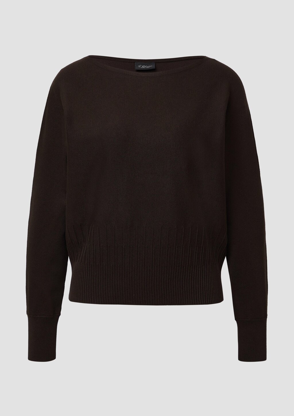 Feinstrick-Pullover mit Strukturmuster am Saum