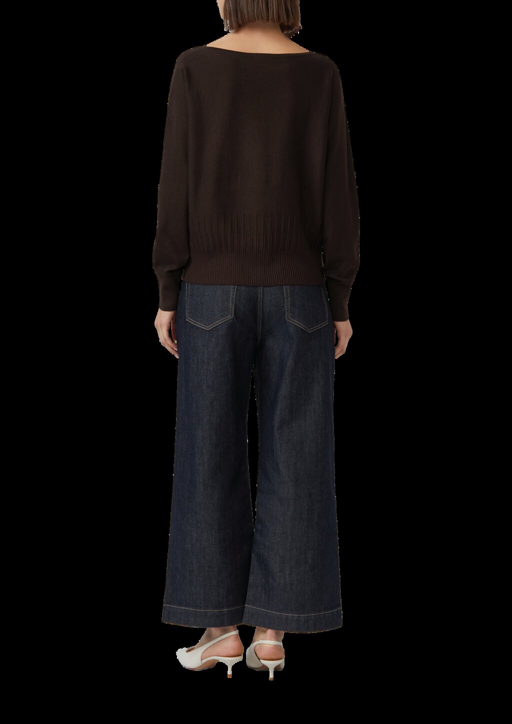 Feinstrick-Pullover mit Strukturmuster am Saum