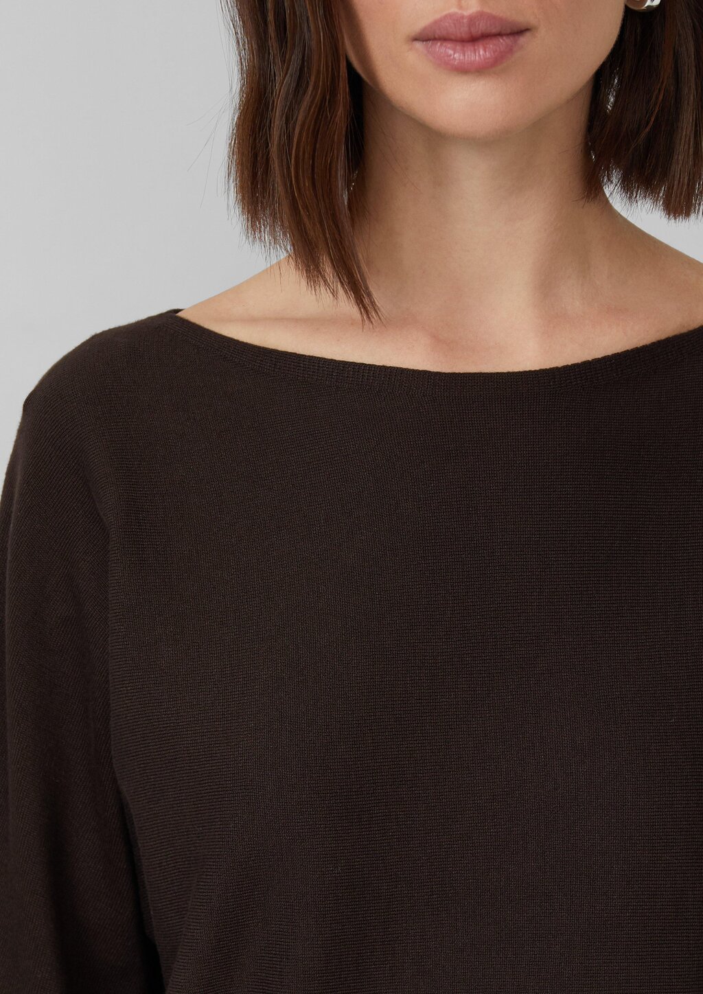 Feinstrick-Pullover mit Strukturmuster am Saum