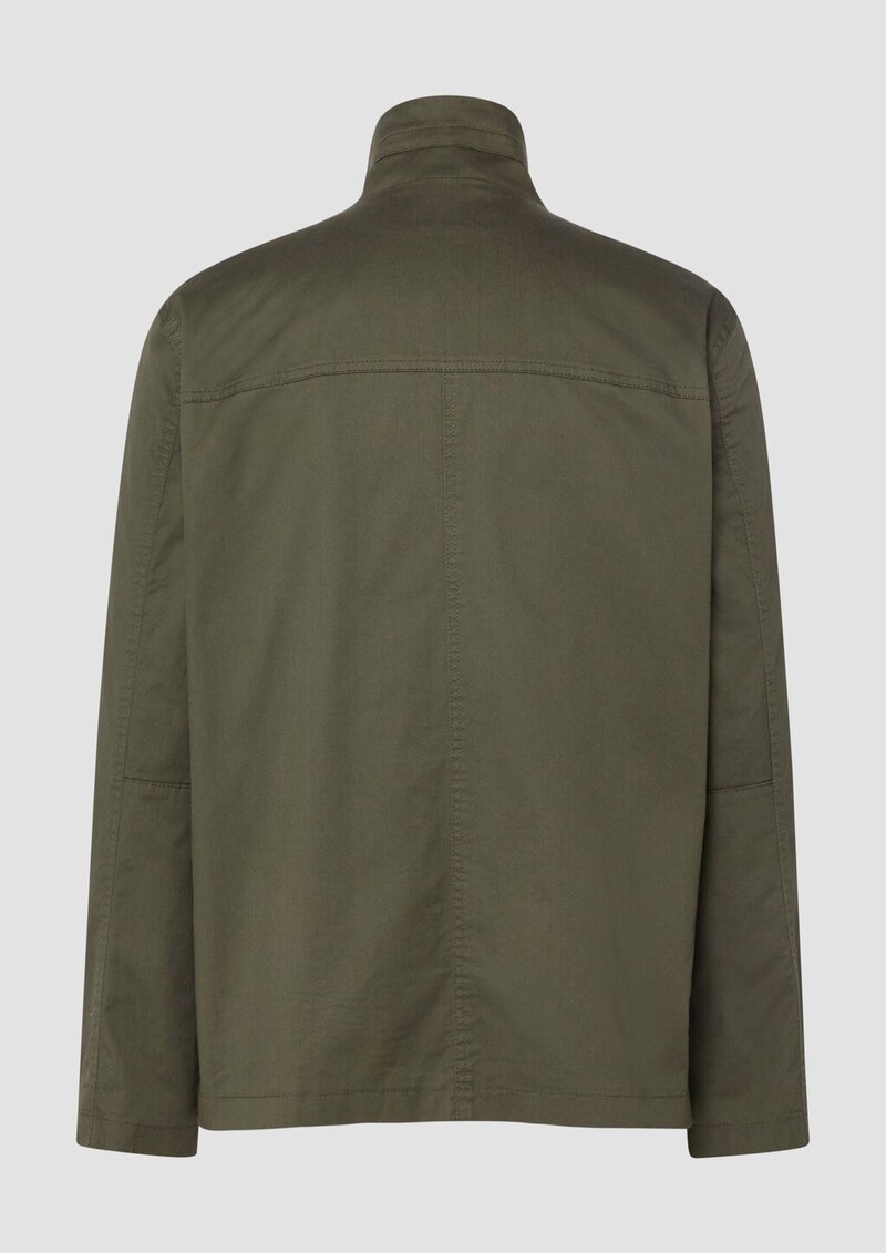 Baumwolljacke mit Twill-Struktur und aufgesetzten Taschen