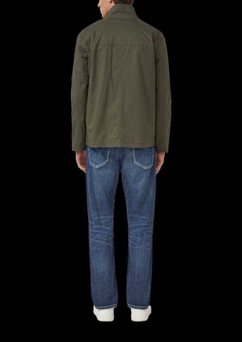 Baumwolljacke mit Twill-Struktur und aufgesetzten Taschen