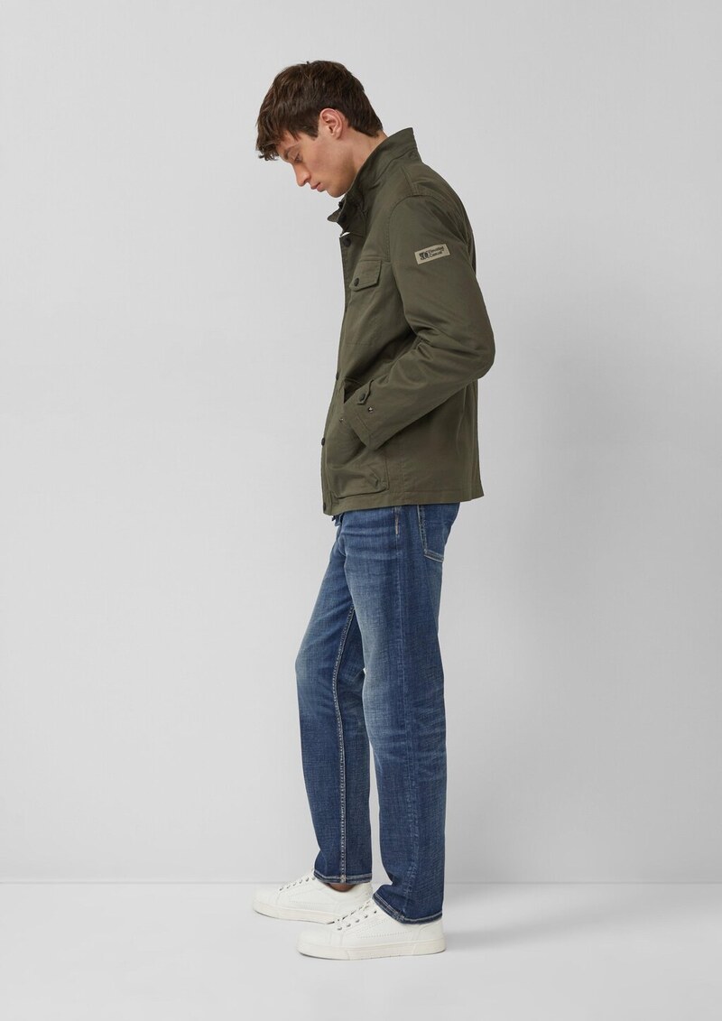 Baumwolljacke mit Twill-Struktur und aufgesetzten Taschen