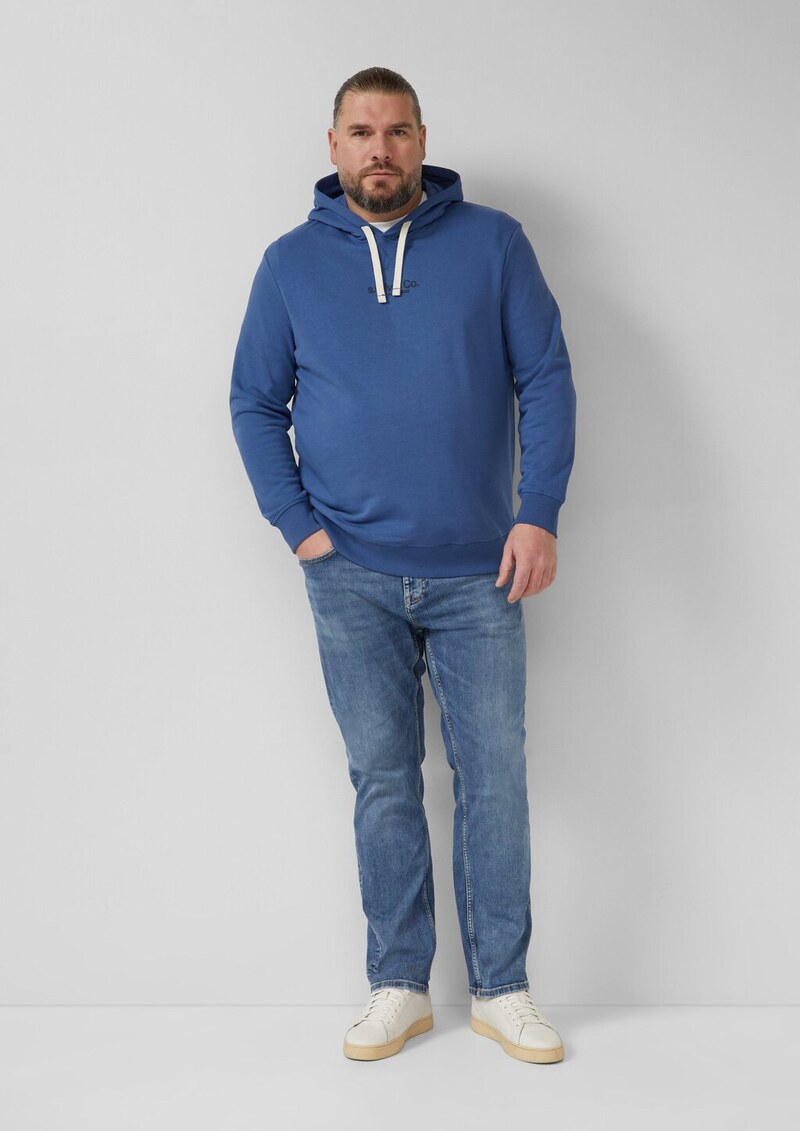 Kapuzenpullover aus Baumwollmix mit Logo-Print