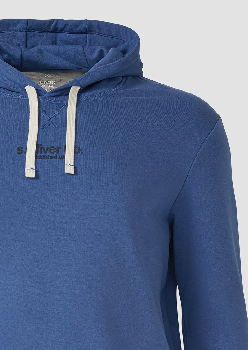 Kapuzenpullover aus Baumwollmix mit Logo-Print