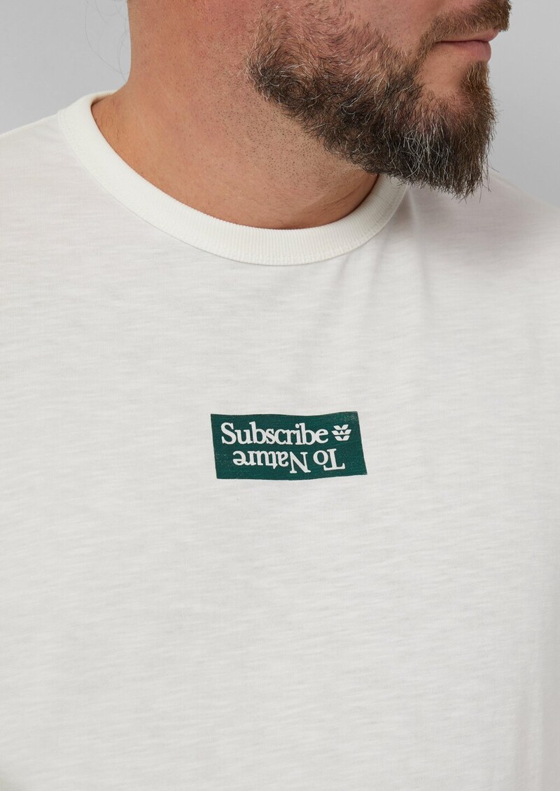 Longsleeve mit Flammgarnstruktur und Frontprint