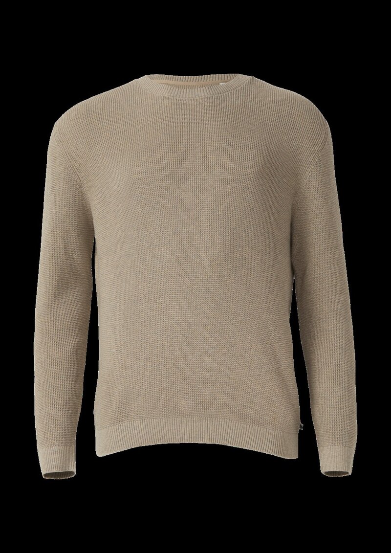 Strickpullover mit Crew Neck und Strukturmuster