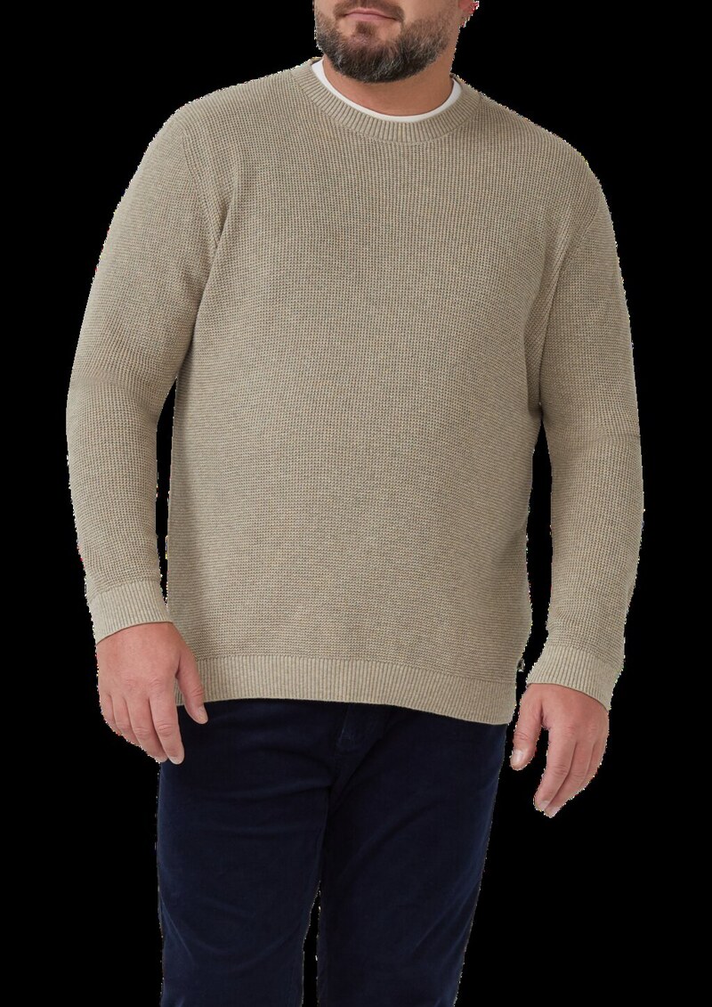 Strickpullover mit Crew Neck und Strukturmuster