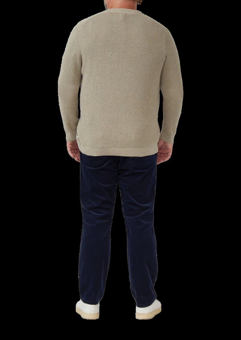 Strickpullover mit Crew Neck und Strukturmuster