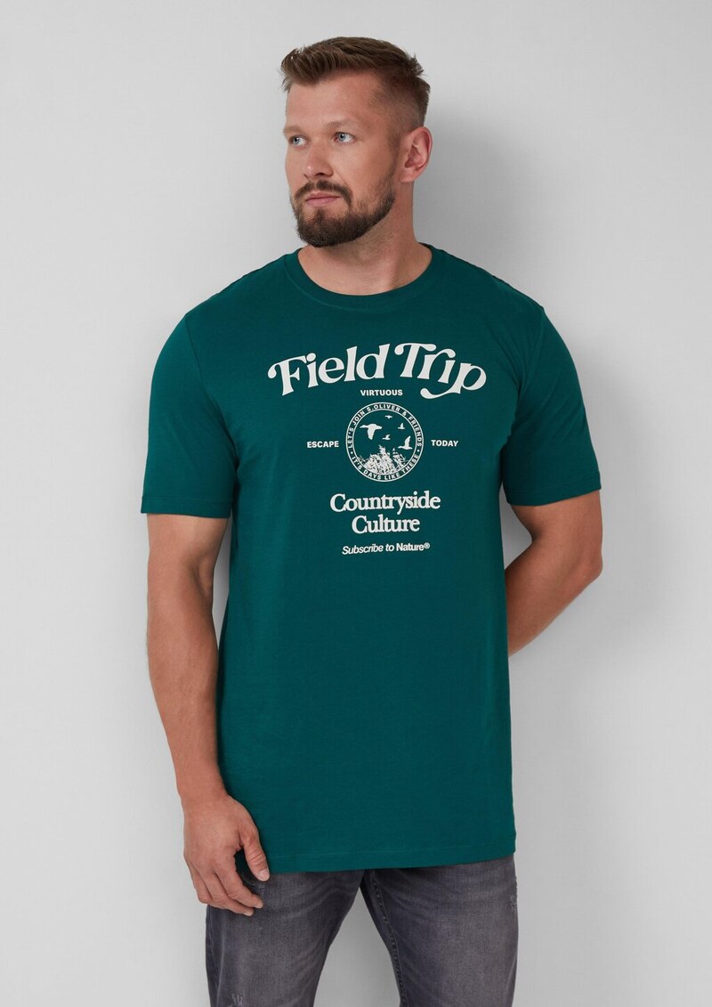 Baumwoll-T-Shirt mit Frontprint