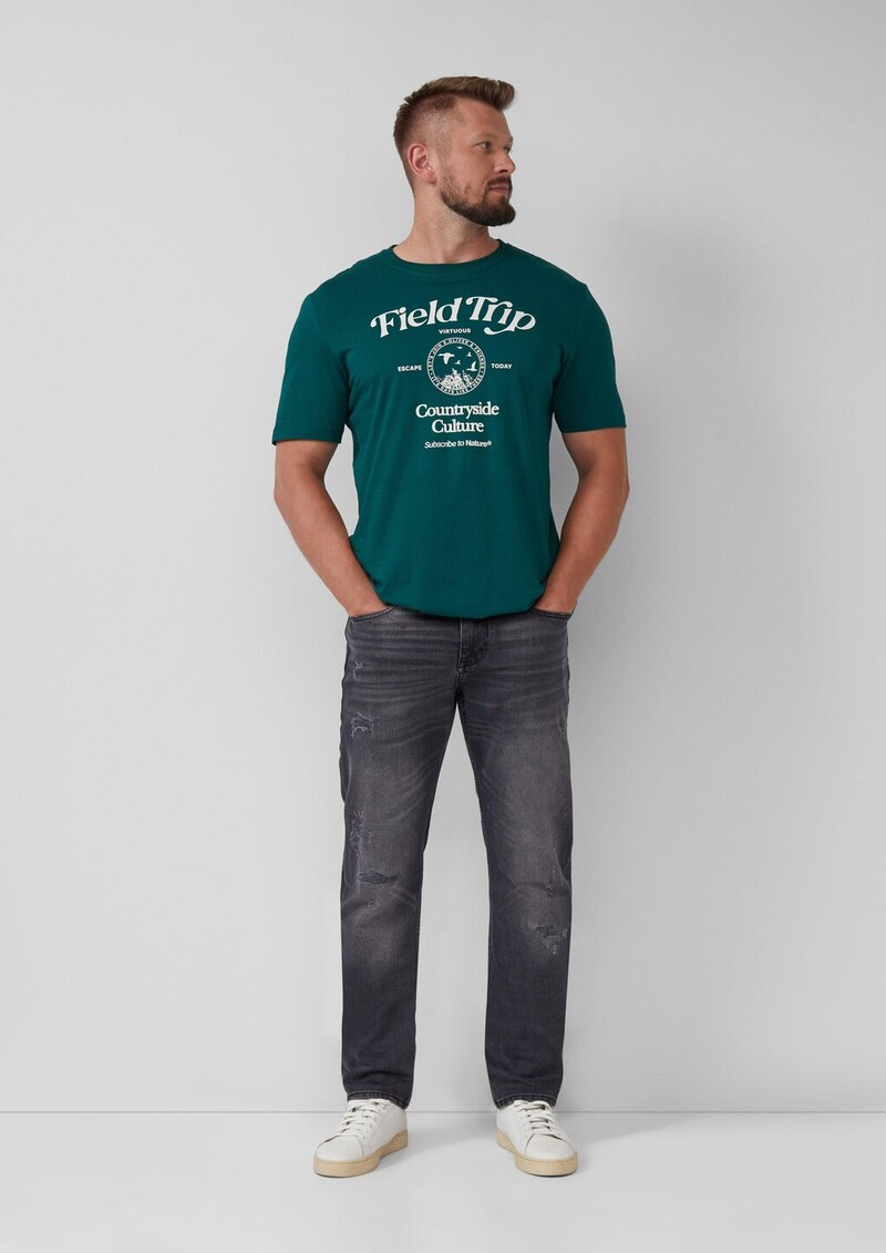 Baumwoll-T-Shirt mit Frontprint