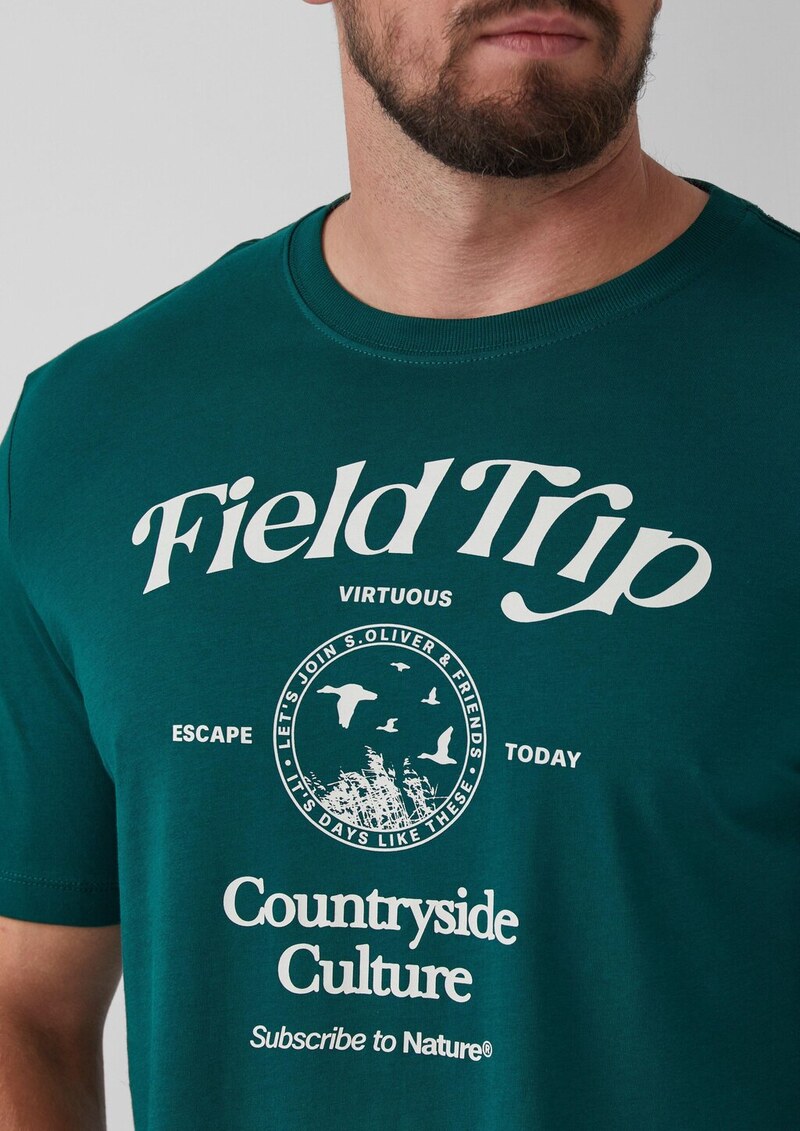 Baumwoll-T-Shirt mit Frontprint