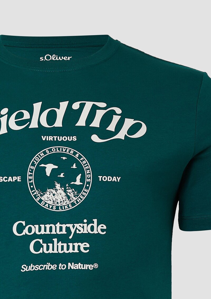 Baumwoll-T-Shirt mit Frontprint