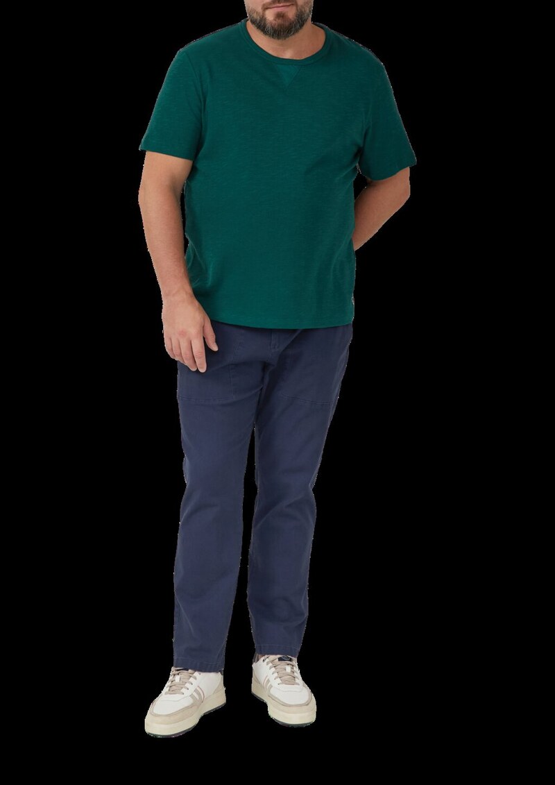 T-Shirt aus Heavy Jersey mit Flammgarnstruktur