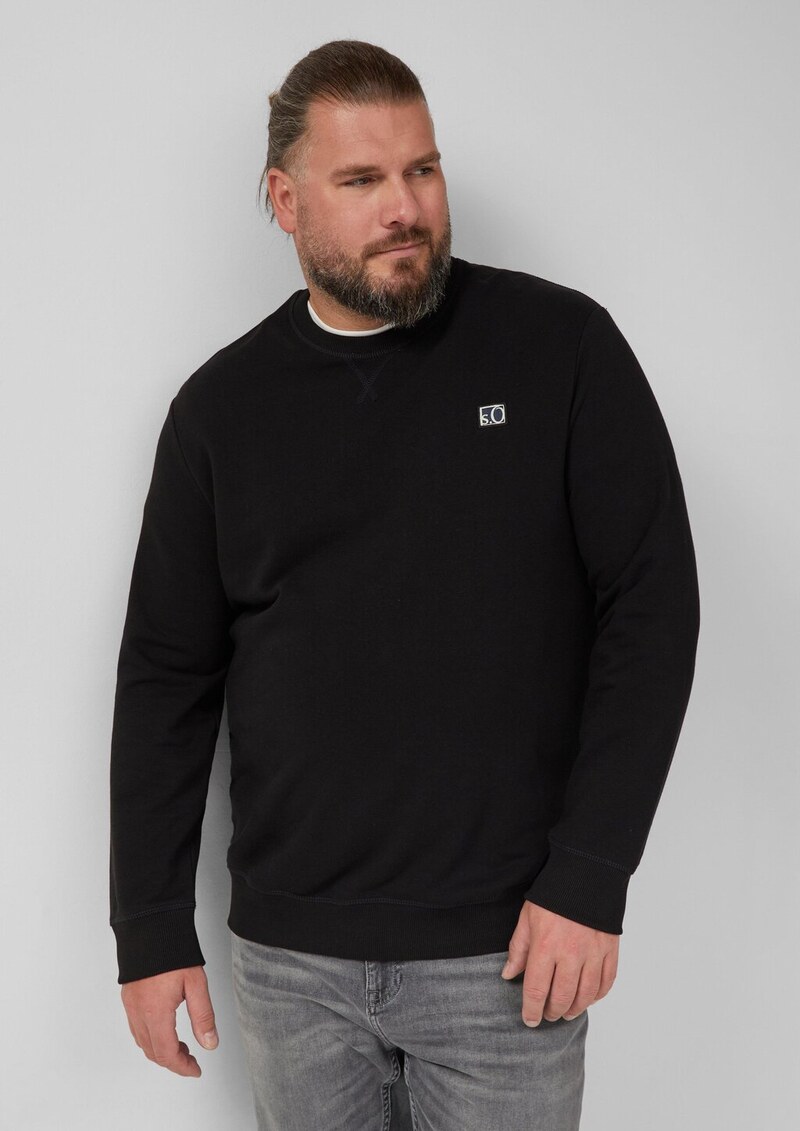 Sweatshirt aus Baumwollmix mit Crew Neck