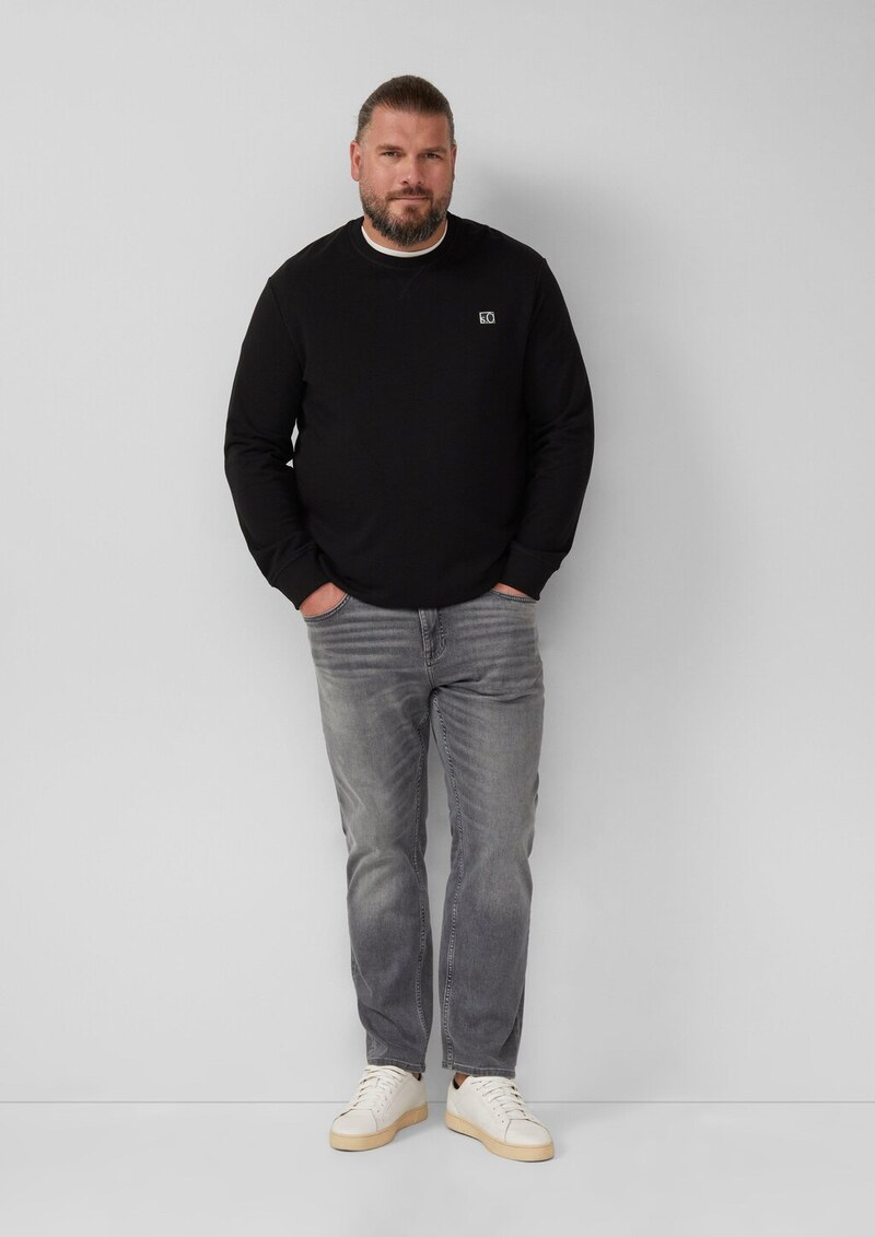 Sweatshirt aus Baumwollmix mit Crew Neck