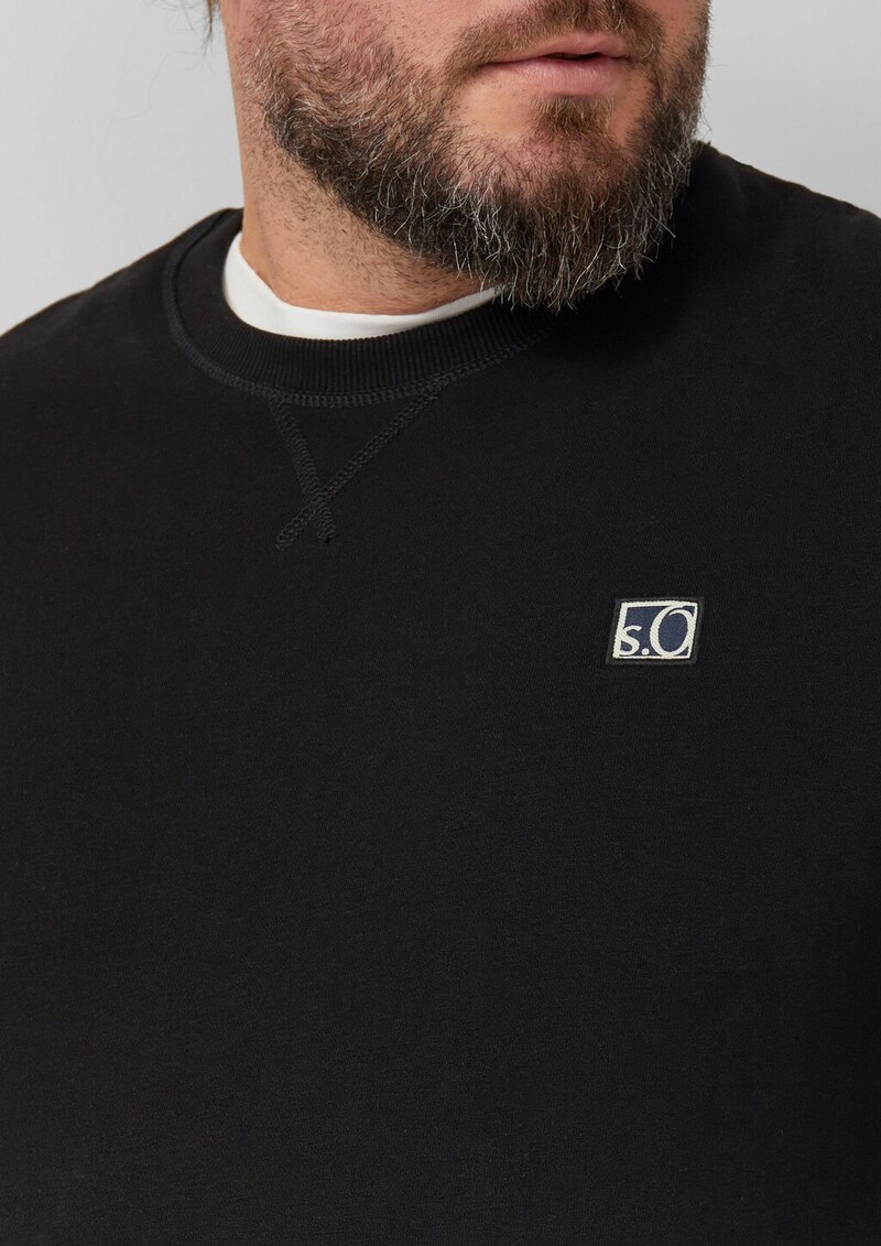 Sweatshirt aus Baumwollmix mit Crew Neck