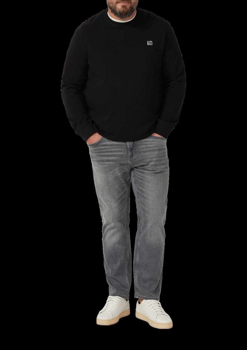 Sweatshirt aus Baumwollmix mit Crew Neck