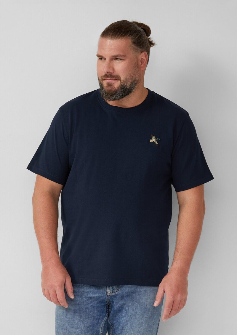 Heavy Jersey T-Shirt mit Stickerei