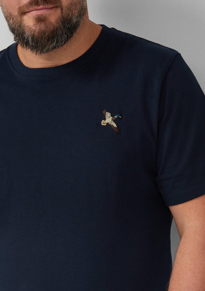 Heavy Jersey T-Shirt mit Stickerei