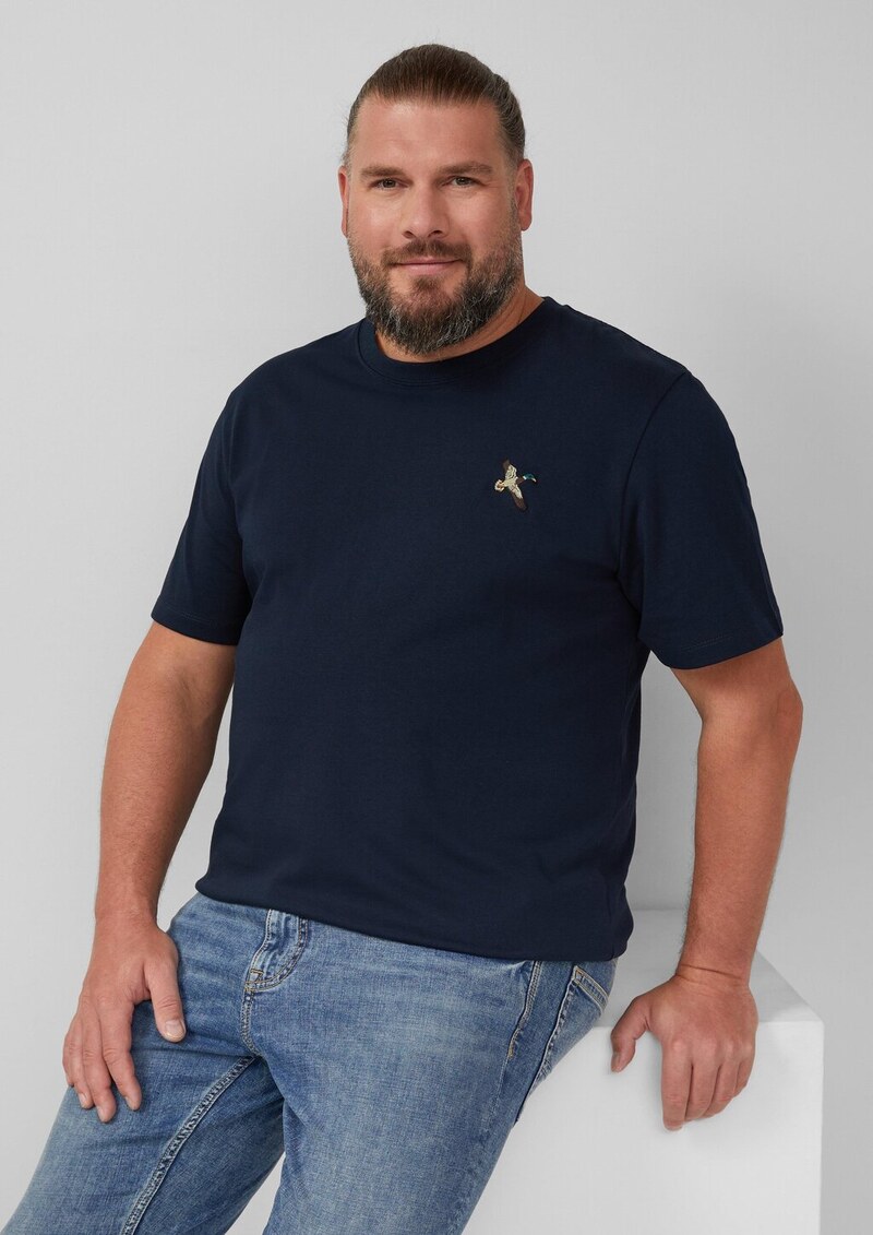 Heavy Jersey T-Shirt mit Stickerei