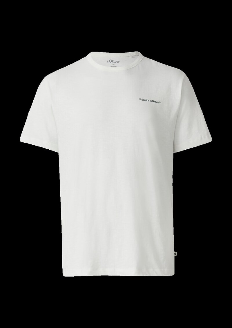 Print-T-Shirt im Relaxed Fit mit Flammgarnstruktur