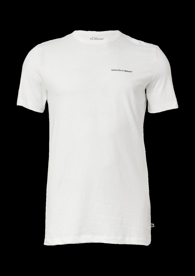 Print-T-Shirt im Relaxed Fit mit Flammgarnstruktur