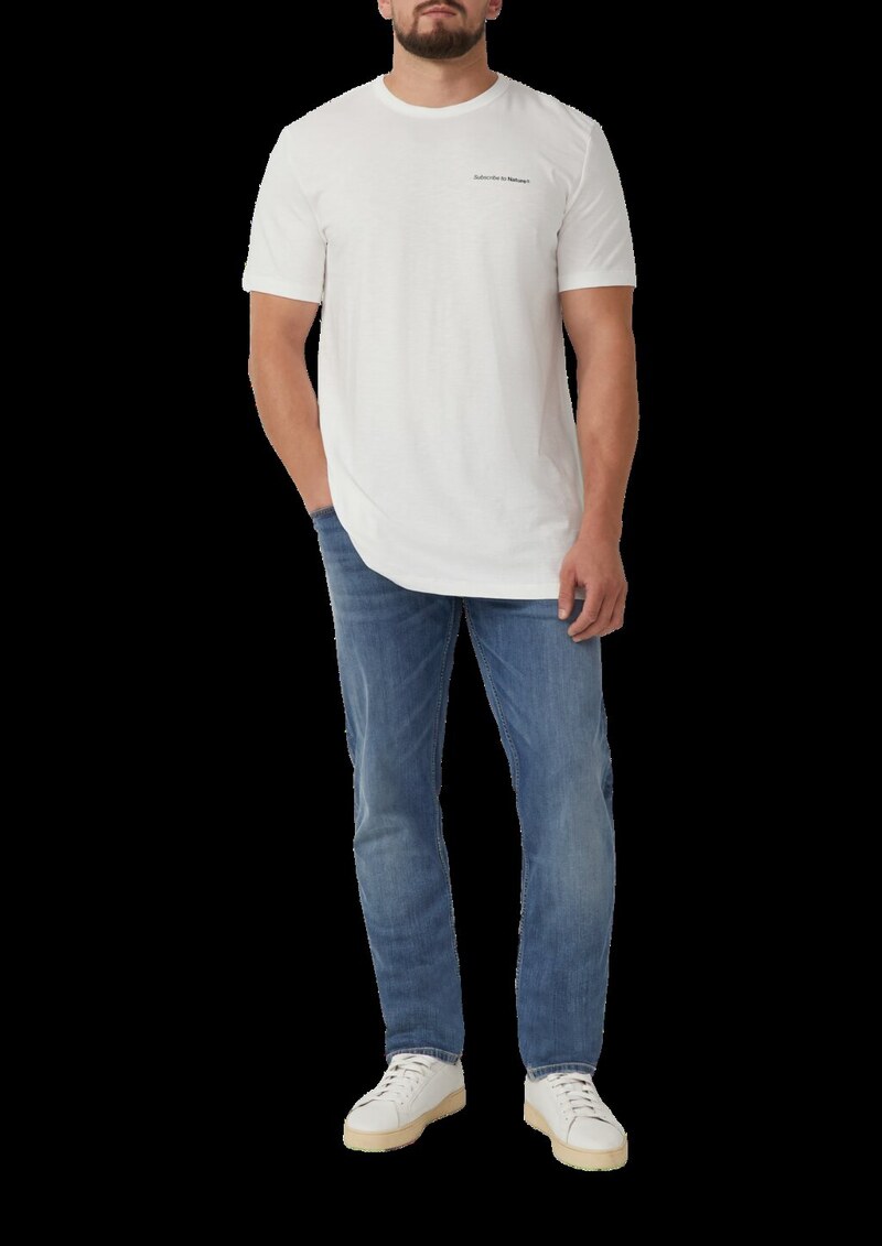 Print-T-Shirt im Relaxed Fit mit Flammgarnstruktur