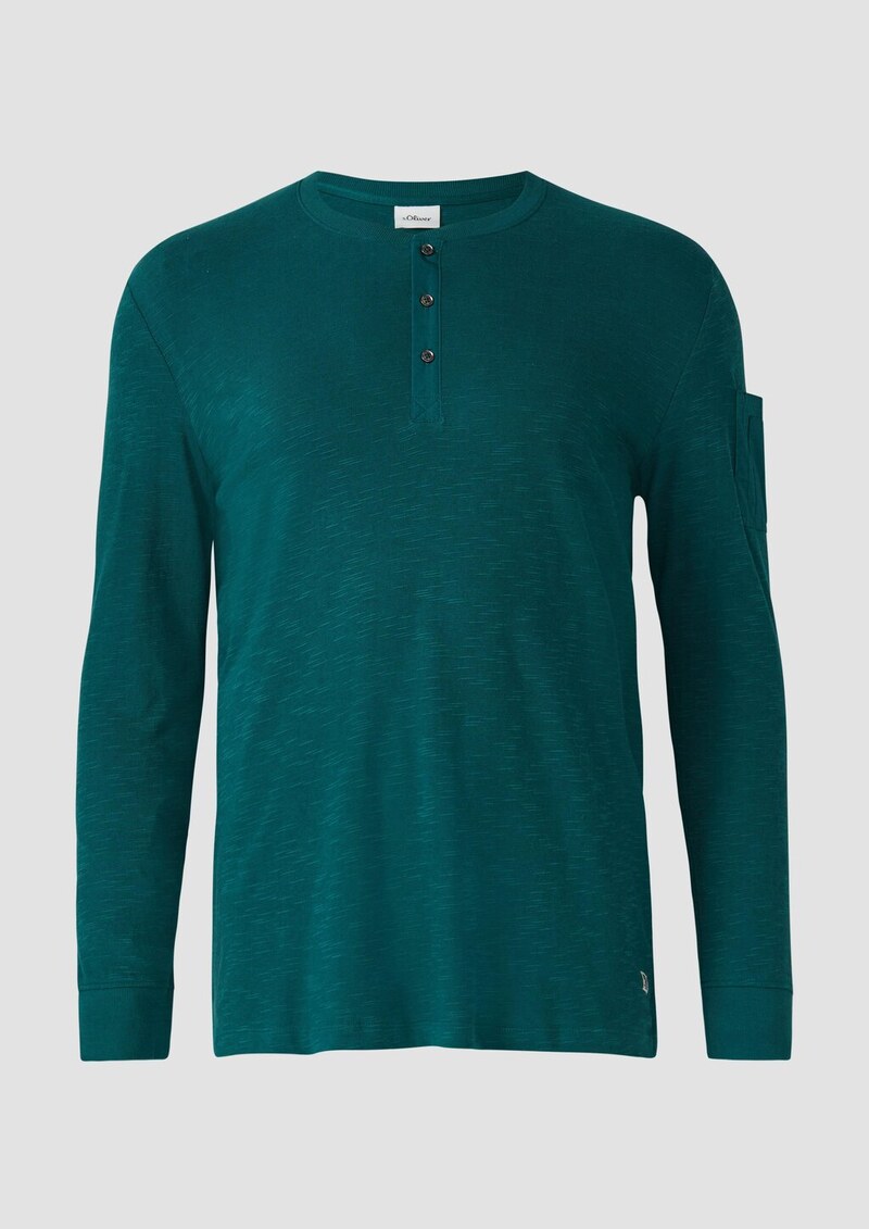 Baumwoll-Shirt mit Crew Neck