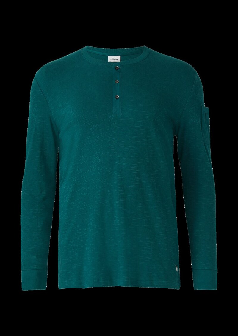 Baumwoll-Shirt mit Crew Neck