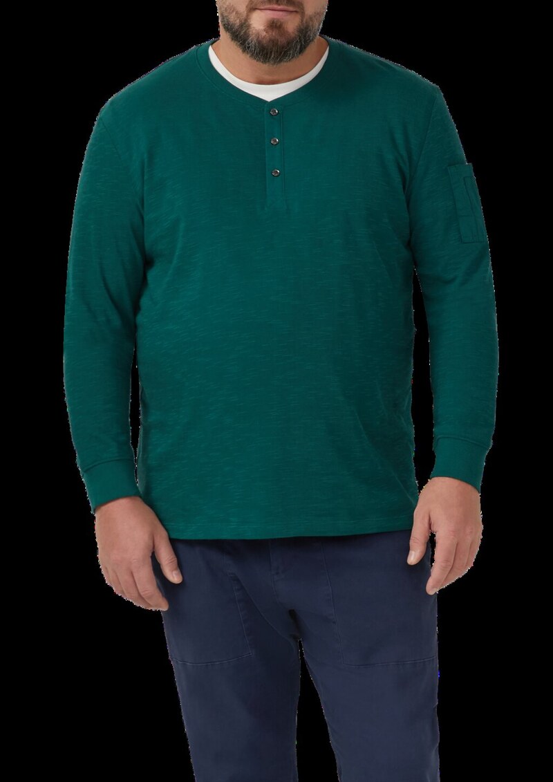 Baumwoll-Shirt mit Crew Neck