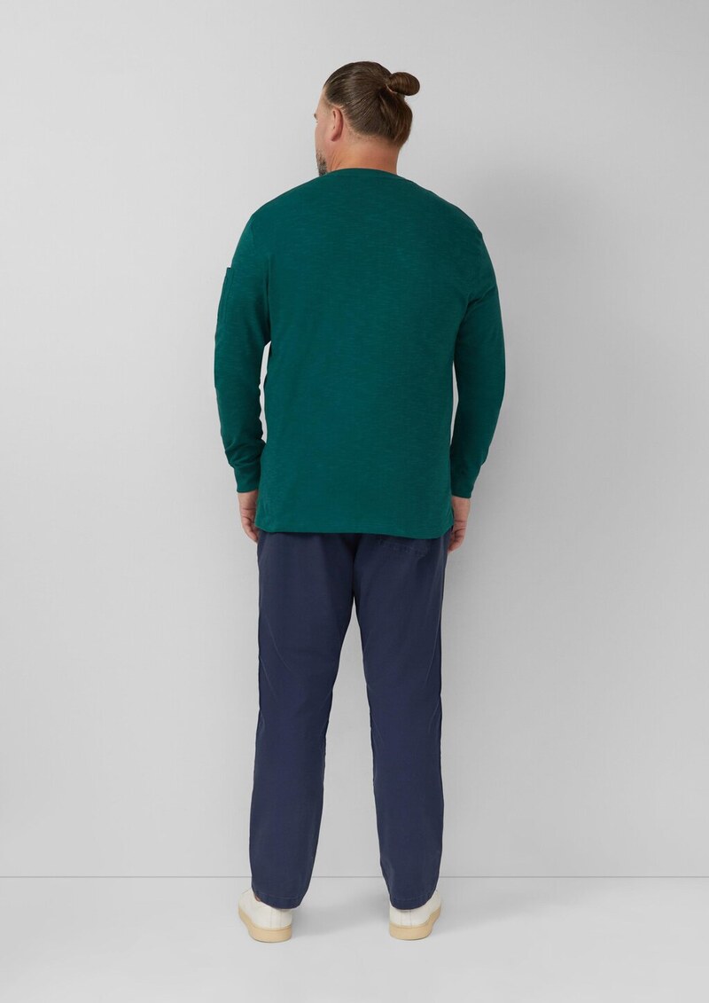 Baumwoll-Shirt mit Crew Neck