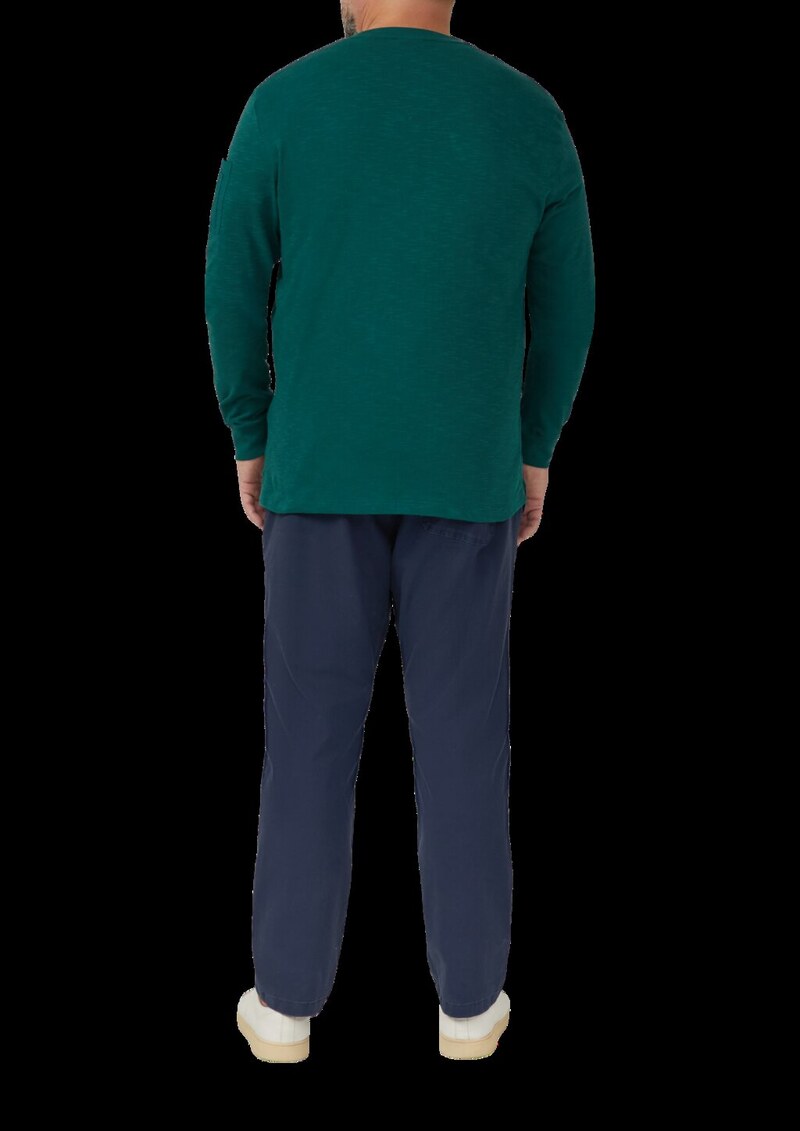 Baumwoll-Shirt mit Crew Neck