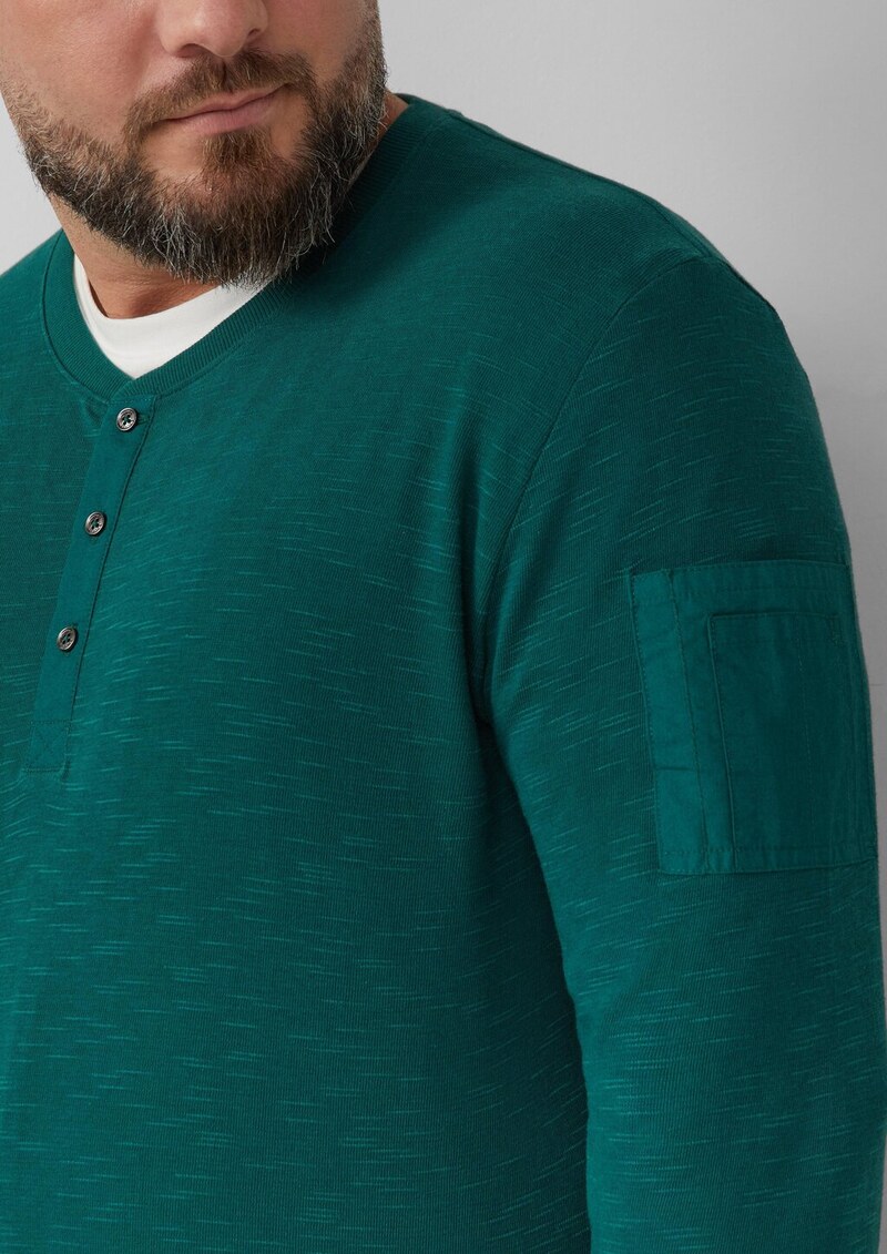 Baumwoll-Shirt mit Crew Neck