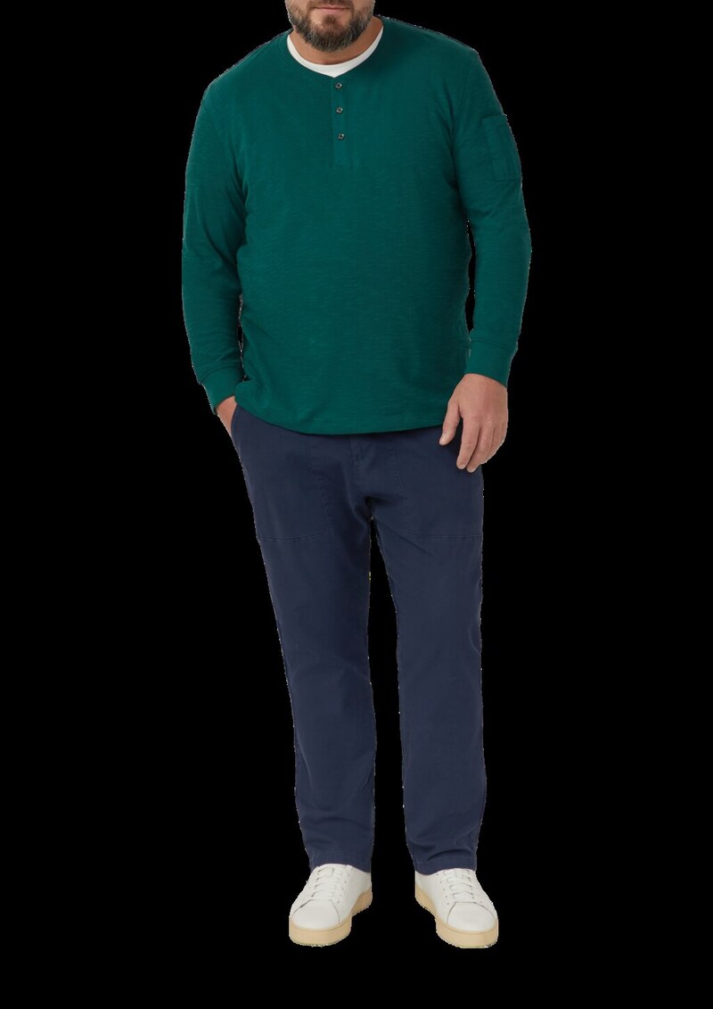 Baumwoll-Shirt mit Crew Neck