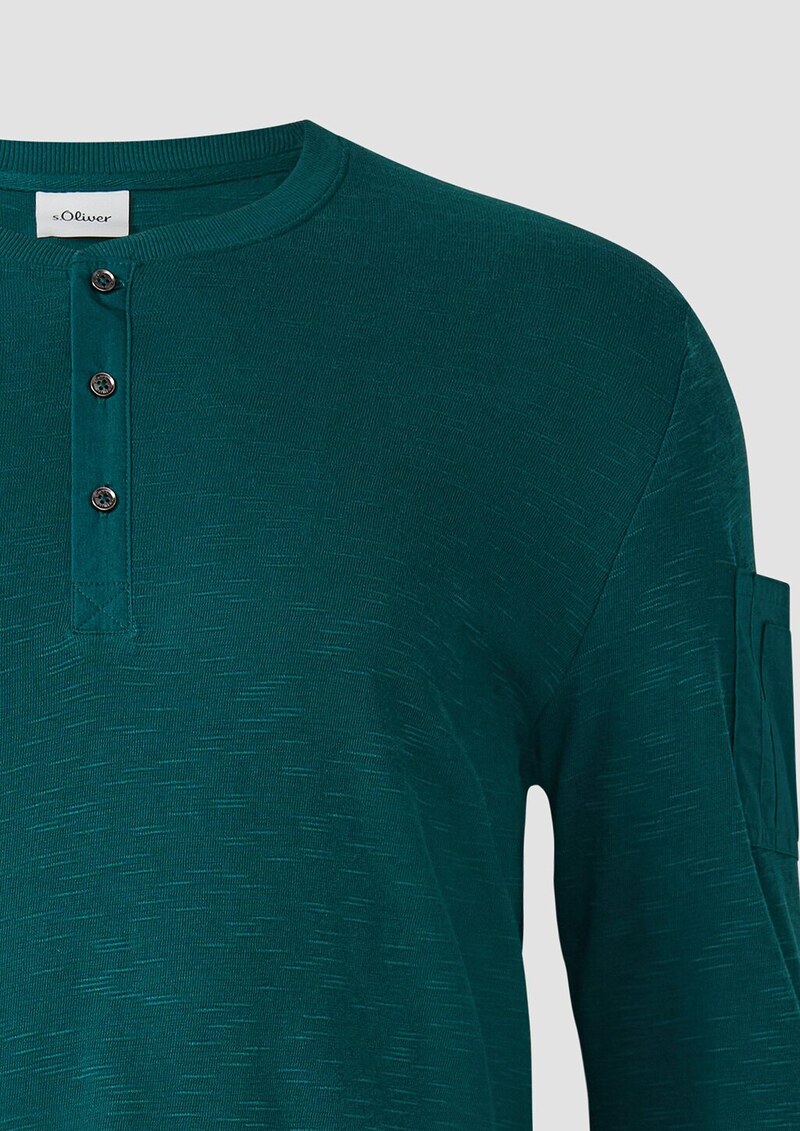 Baumwoll-Shirt mit Crew Neck